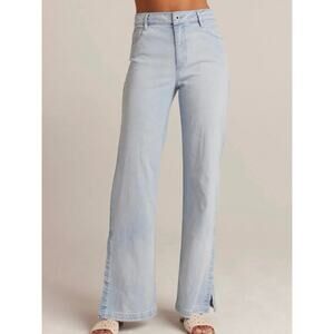 Bella Dahl Side Slit Jeans‎ Ocean Mist 27 Wide Leg Boho Coastal Chic